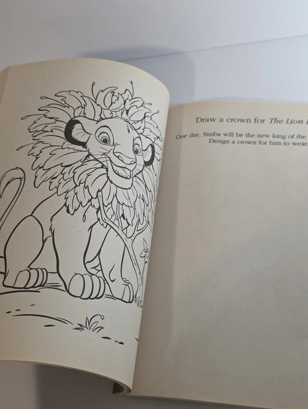 Vintage Disney The Lion King Giant Color Activity Book Golden 1994 Simba Nala